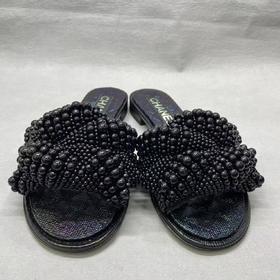 女款Fantasy小牛皮珍珠绳拖鞋025