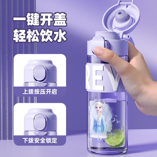 迪士尼蜘蛛侠儿童水杯子女高颜值小学生上学专用水壶高硼硅玻璃杯开学季2025爆款 商品图2