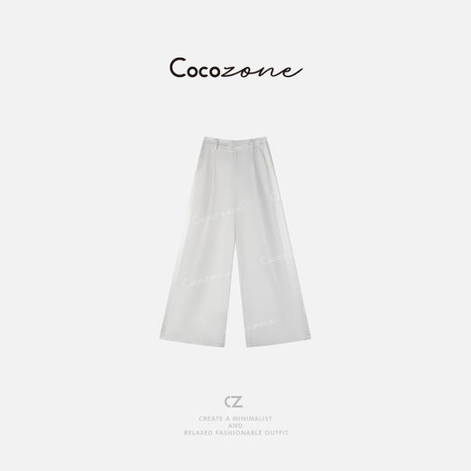 COCO ZONE 100棉美式简约垂感宽松直筒休闲裤ACD2A0135 商品图0