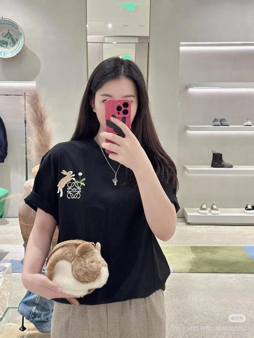 新品Loewe✖️Sunafujita联名款 兔子刺绣短袖T恤 商品图1