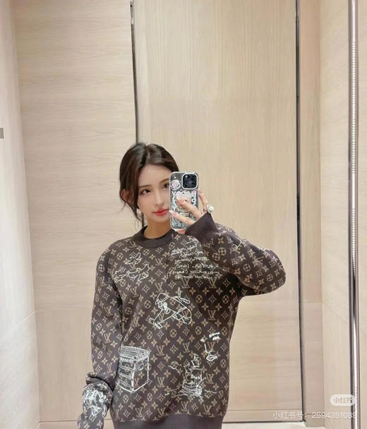 LOUIS VUITTON 老花涂鸦刺绣毛衣 商品图5