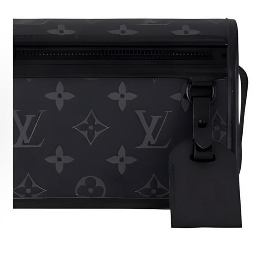 LouIs VUITTON Bosphore 经典老花印花可拆卸腕带 涂层帆布拼牛皮革 手拿斜挎包 男款 黑色（CB） 商品图3