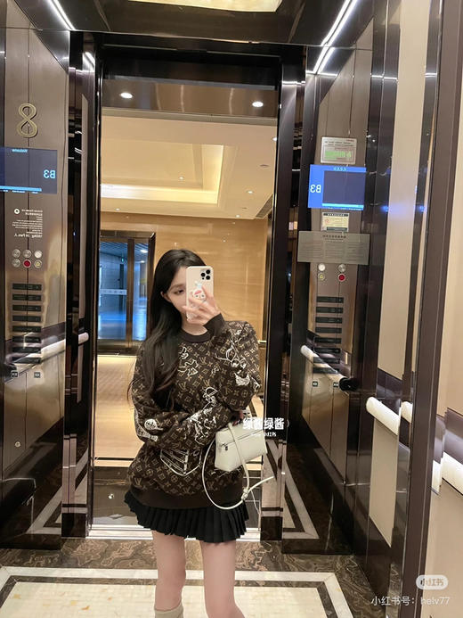 LOUIS VUITTON 老花涂鸦刺绣毛衣 商品图7