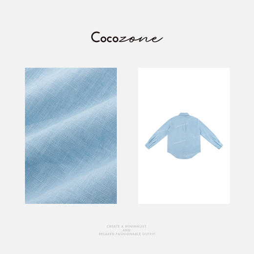COCO ZONE 2025新款经典简约小刺绣翻领长袖衬衫CD1A0358 商品图2
