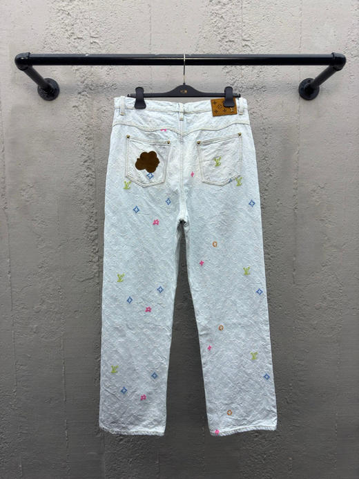 LOUIS VUITTON  x Tyler 2024SS 早春联名款绣花牛仔裤 商品图1