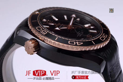 VS新品：深海-Deepsea King全黑陶瓷海洋宇宙600米，防划痕、不怕旧！天然橡胶包胶小牛皮表带，内层天然橡胶保证了佩戴的舒适耐用性，男士腕表，皮表带，自动机械机芯，透底。 商品图10