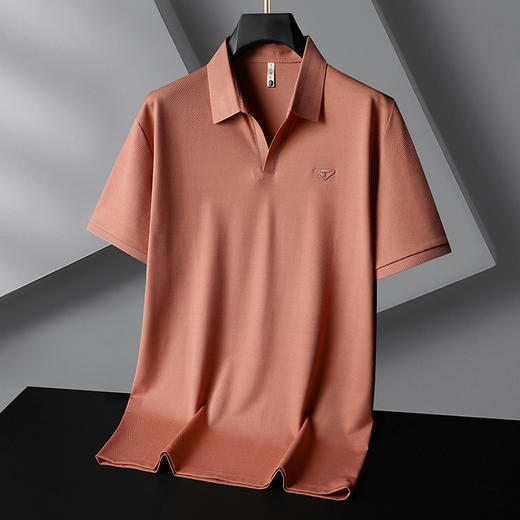 【剪刀领】【DG】大依优型大码剪刀领短袖Polo衫V领男装加肥加大夏季休闲翻领上衣肥佬宽松胖子 商品图5