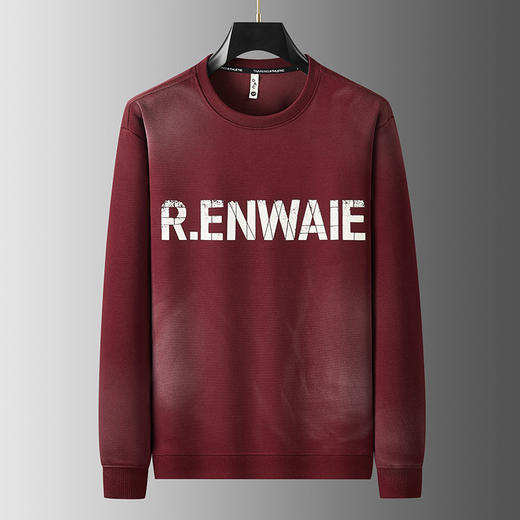 【新款DX】大依优型大码男装加肥加大码男字母印花卫衣休闲圆领长袖卫衣上衣男士胖子300斤 商品图5