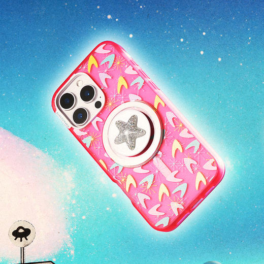 补货架到【太空梦游记】心灵彗星 POPGRIP泡泡骚手机粘贴式气囊支架 Bonbon立体树脂系列 银色 日月星 商品图2