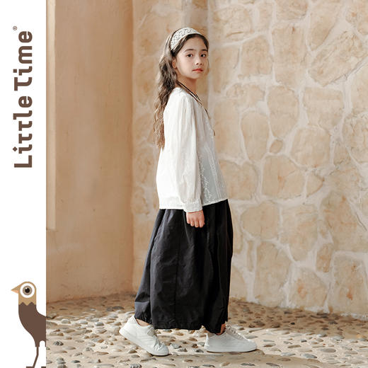 Littletime女童半身裙2025新款儿童纯棉立体花瓣裙子女孩春秋长款 商品图1