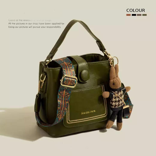 【高级质感❗️复古小众设计包包】春夏百搭，质感时尚，手拎包女大容量单肩斜挎新款水桶包女 商品图5