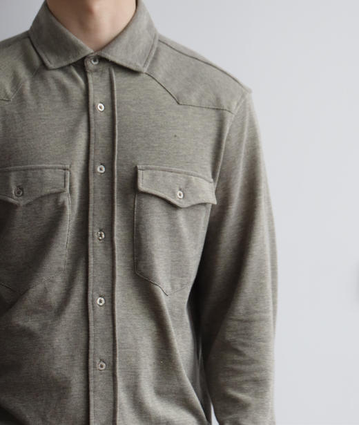 BRUNE11O CUC1NELL1花纱珠地长袖针织衬衫 CS225 商品图2