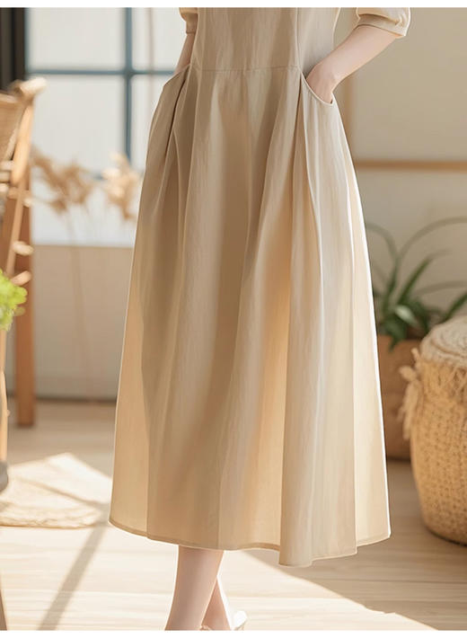 裁缝学苑AQ427显瘦设计感小众U领长款连衣裙纸样女装裙子样板图 商品图2