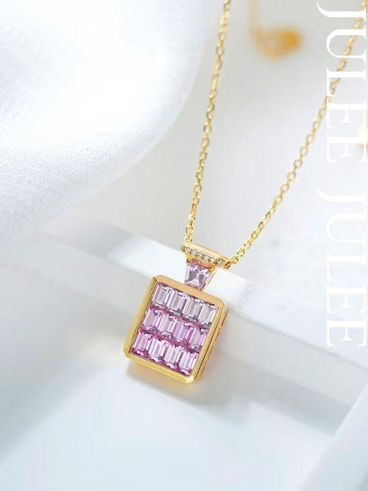 JULEE JULEE茱俪珠宝  18K金渐变蓝宝石吊坠 商品图8