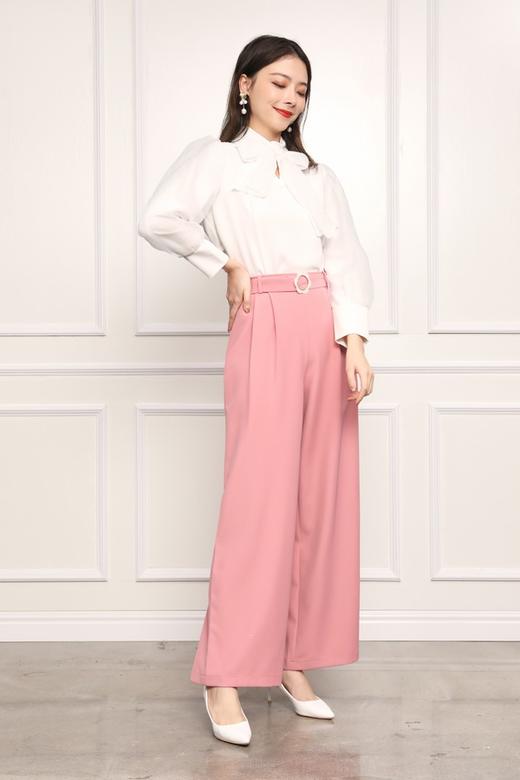 amadella 花朵扣饰粉色直筒长裤 11805 商品图1