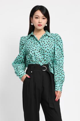 ANSUABEL 时尚动物纹印花上衣 11798