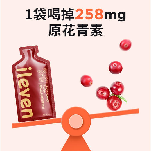【叶一乐专属】ileven有机野生蔓越莓原浆30ml*7袋/盒 商品图3