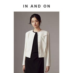 IN AND ON 悦己  罗纹收腰短款外套 54146