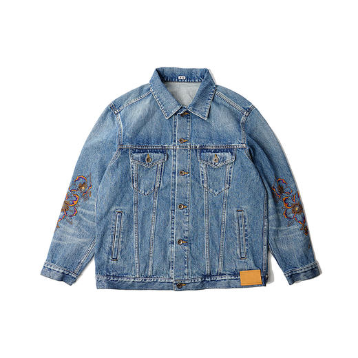 KHOKI Embroidered design denim jacket 手工刺绣牛仔夹克外套 商品图0