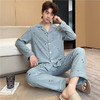 【舒适柔软！慵懒居家】新款春秋季男士长袖翻领睡衣开衫云朵棉夏季家居服加大码休闲套装。ry 商品缩略图12