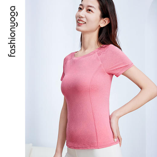 凡圣瑜伽简约雅致舒适三分袖 F12305 商品图2