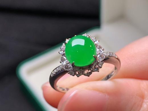 蛋面翡翠戒指 商品图0