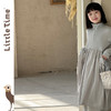 Littletime女童连衣裙2025春秋季新款儿童假两件立领针织气质长裙 商品缩略图4