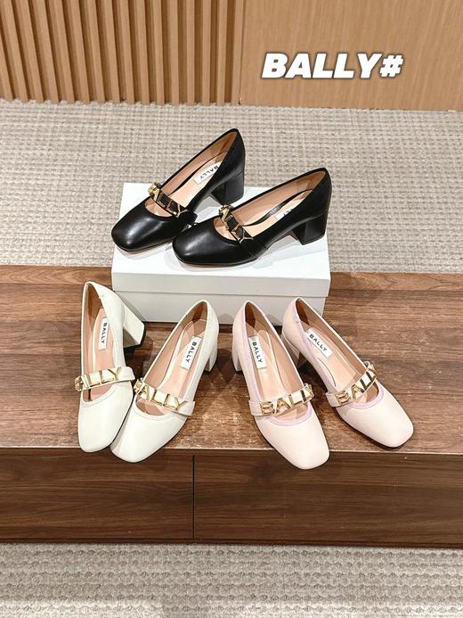 莞产BALLY巴利春夏新款，时尚粗跟平底/高跟马丽珍logo字母单鞋，走秀款芭蕾舞鞋（HC） 商品图0