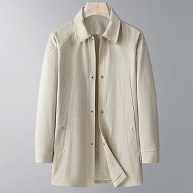 【DPX】300斤大依优型大码翻领中长款时尚休闲夹克加大码风衣外套男士胖子春秋