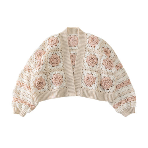 苏苏姐家蔷薇岛屿手工diy钩针编织毛线团开衫外套衣服材料包 商品图4