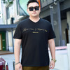 【纯棉】【DYG】大依优型大码男装纯棉V领T恤夏季新款大码男装薄款宽松潮流冰感短袖t恤男夏季加大码肥佬衣服 商品缩略图2