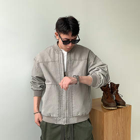 徐太浪复古缉明线棒球领夹克男2025新款春季潮牌男装宽松休闲外套