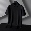 【冰丝】【DG】大依优型大码休闲纯色Polo衫冰丝凉感翻领百搭半袖体恤夏季胖子上衣 商品缩略图1