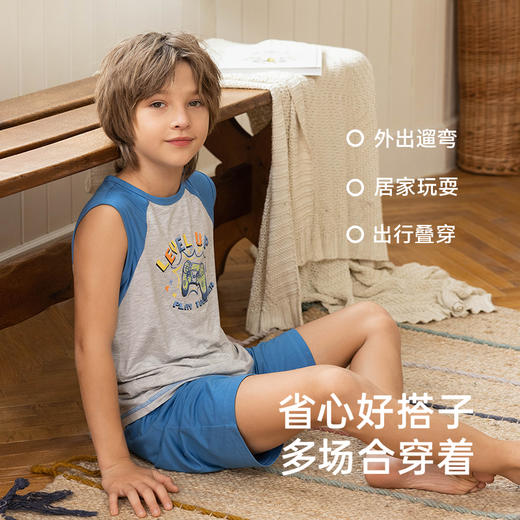 【商场同款】英氏儿童家居服夏季凉感透气男女童吸湿速干睡衣睡裤 商品图3