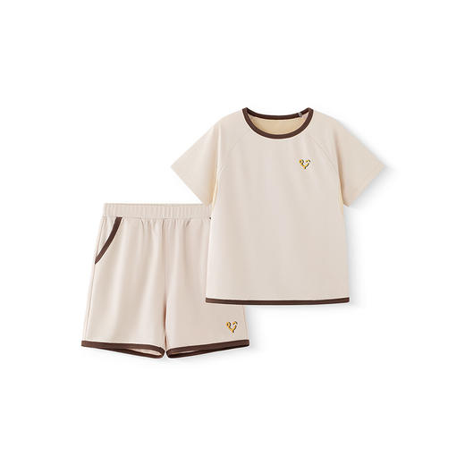 英氏儿童衣服夏季户外休闲套装男童女童透气短袖短裤中大童套装 商品图4