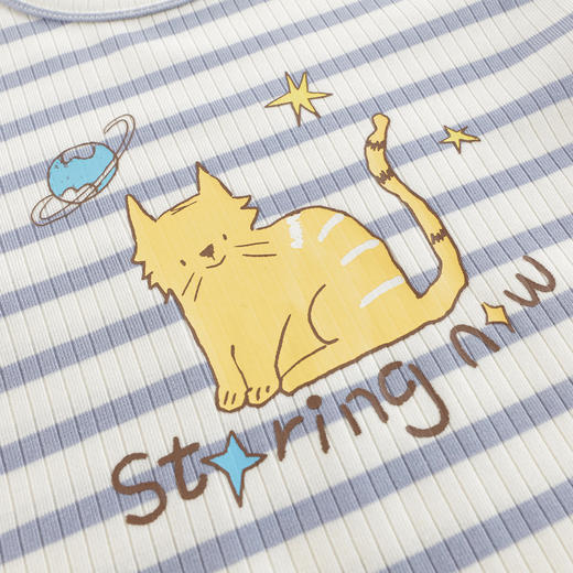 马克珍妮男女童透气天丝条纹t恤 宝宝上衣2025年春夏新款550391 商品图4