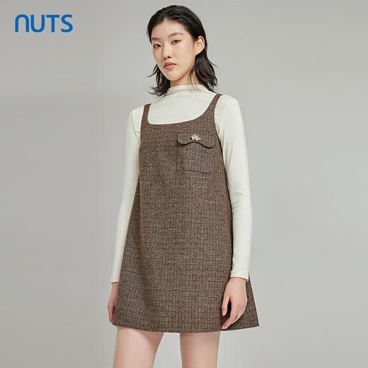 NUTS春季新品时尚气质通勤两件套长袖连衣裙312103050B 商品图3