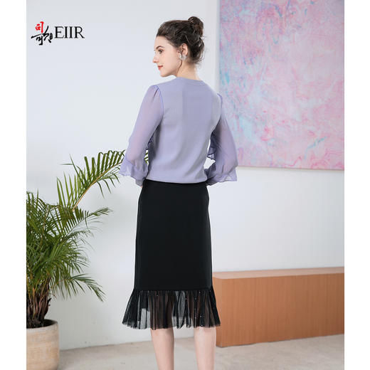 司歌针织荷叶边宽松针织衫T901246X 商品图4