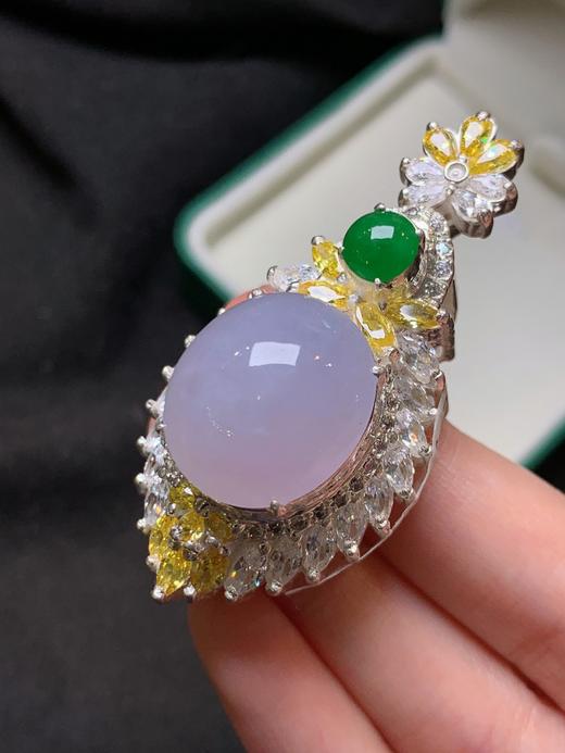 紫罗兰蛋面翡翠吊坠 商品图2