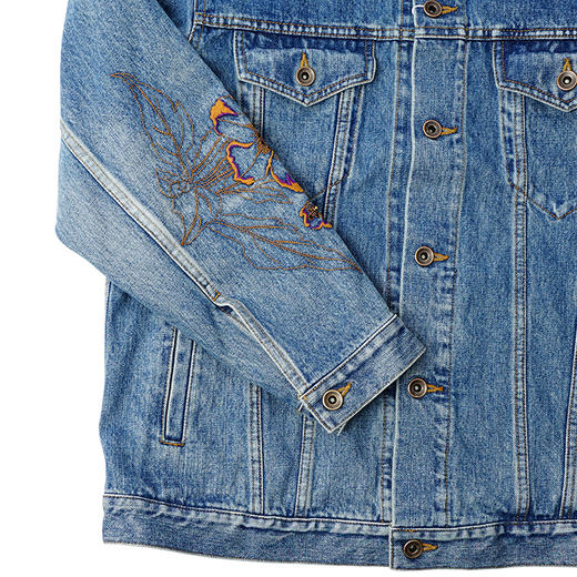 KHOKI Embroidered design denim jacket 手工刺绣牛仔夹克外套 商品图3