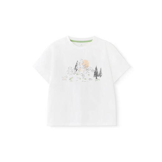 英氏儿童T恤夏季透气凉感白T短袖男童女童休闲T恤中大童2025新款 商品图4