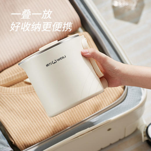 【户外搭档，便携折叠烧水壶】移动小厨房一壶多用，316不锈钢，两档调温，快速沸腾，保温多功能养生壶迷你烧水杯不锈钢QQ 商品图1