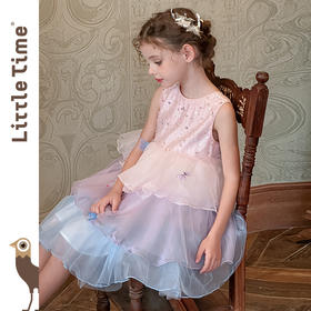 Littletime女童连衣裙2025新款儿童公主裙小女孩洋气宝宝礼服