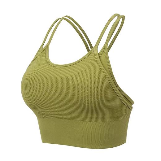 跃牌【美西西系列】双层防震文胸含胸垫可拆卸无钢圈瑜伽上衣WX-01 商品图4