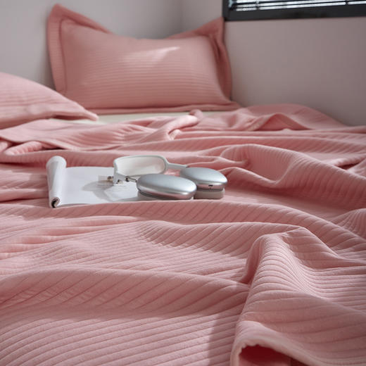 【A类竹纤维空气层夏被】A类竹纤维透气夏被纯色夏凉被空调被夏季薄被可机洗 商品图5