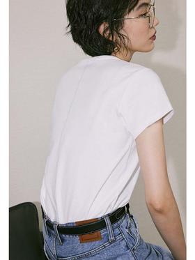 开间麦穗绣经典匹马棉多色短袖T恤25早春款百搭上衣7735（货号：24sy7735tx）