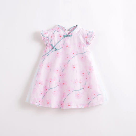 马克珍妮女童新中式汉服网纱公主裙儿童旗袍裙子2025年夏装550535 商品图3