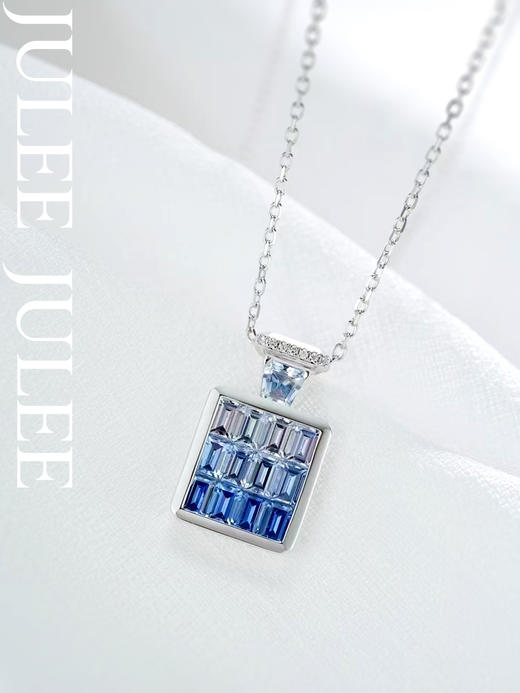 JULEE JULEE茱俪珠宝  18K金渐变蓝宝石吊坠 商品图6