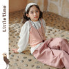 LittleTime女童套装2025春夏公主风透气纯棉衬衣背心长裤三件套 商品缩略图0