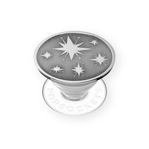 【太空梦游记】银河图景 POPGRIP泡泡骚手机粘贴式气囊支架 Enamel金属珐琅系列 银色 日月星 商品图0